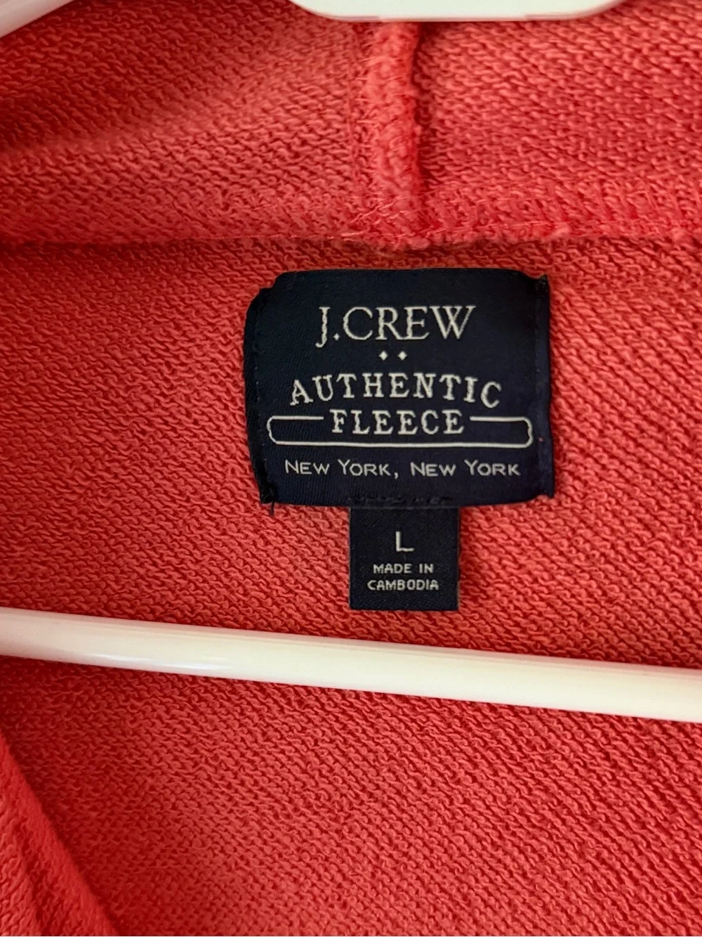 J. Crew Authentic Fleece Pullover Hoodie Large